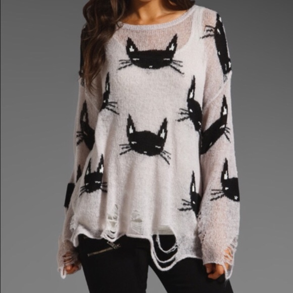 Wildfox White Label Cat Sweater